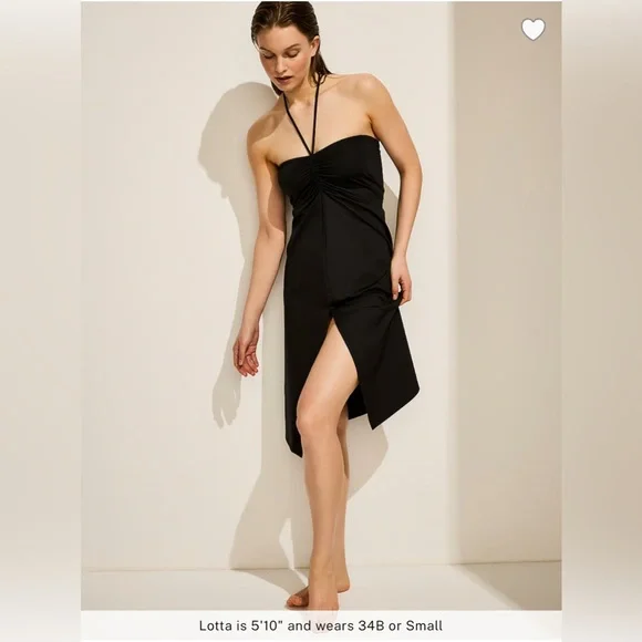 🆕 R VICTORIA'S SECRET VS SWIM BEACHWEAR CONVERTIBLE COVER-UP DRESS SKIRT BLACK L - Picture 4 of 16